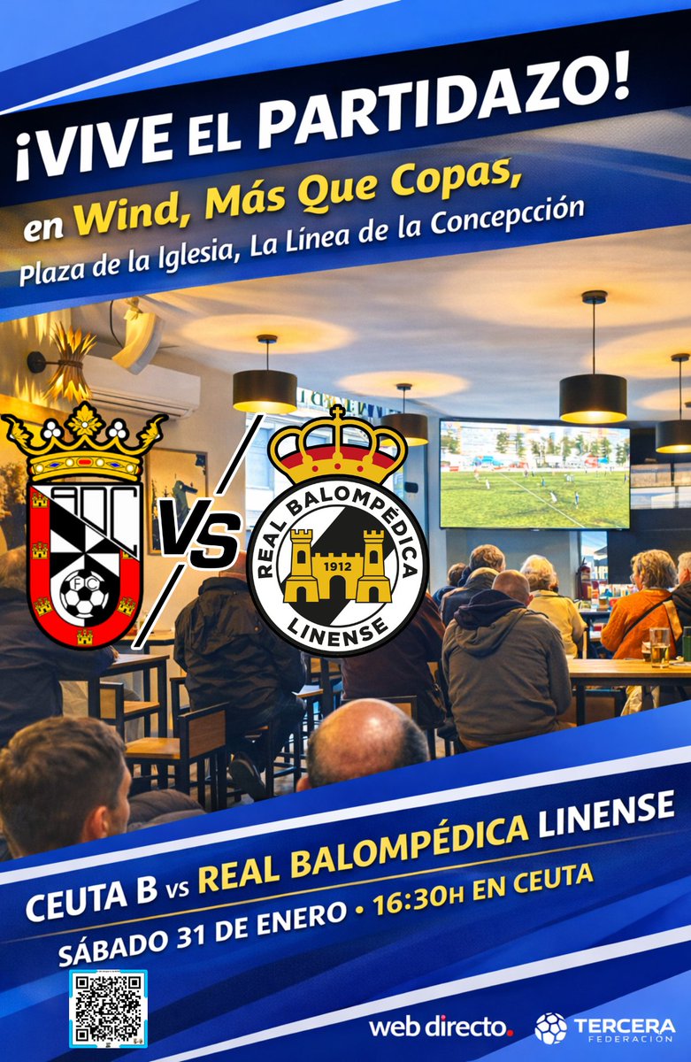 ¡𝐕𝐈𝐕𝐄 𝐄𝐋 𝐏𝐀𝐑𝐓𝐈𝐃𝐀𝐙𝐎 𝐄𝐍 𝐖𝐈𝐍𝐃!

Mañana a las 16:30 horas, para los que no podéis viajar a Ceuta, en directo en 𝐖𝐢𝐧𝐝, 𝐌𝐚́𝐬 𝐐𝐮𝐞 𝐂𝐨𝐩𝐚𝐬:

<a href="/ADCeuta_FC/">AD CEUTA FC</a>  B 🆚 <a href="/RBL1912/">Real Balompédica Linense</a> 

#CeutabBalona #VamosRecia #Balona