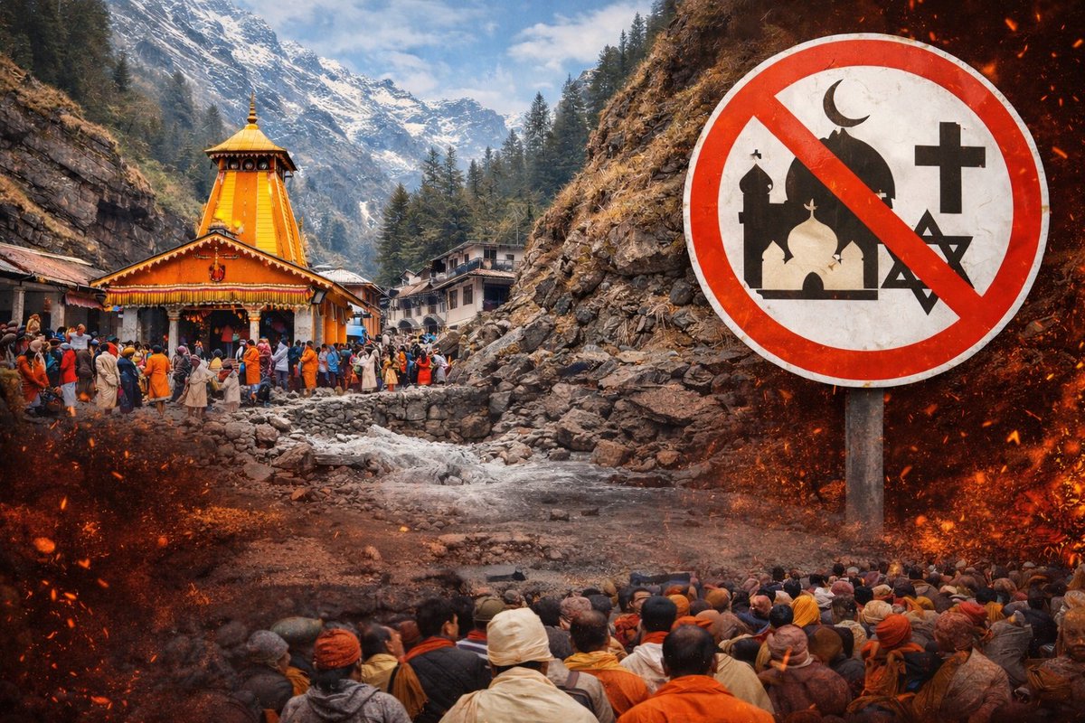 MeghUpdates's tweet image. 🚨 BIG BREAKING 

Yamunotri Dham has decided to BAN the ENTRY of non-Hindus.
