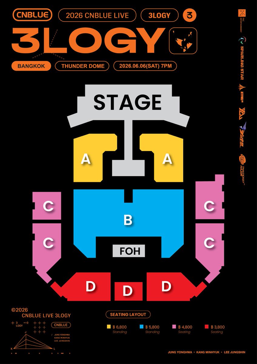 2026 CNBLUE LIVE WORLD TOUR ‘3LOGY’ IN BANGKOK

📆วันที่แสดง : วันเสาร์ที่ 6 มิถุนายน 2569
📍สถานที่แสดง : ธันเดอร์โดม เมืองทองธานี
⏰เวลาแสดง : 19.00 น.
💰ราคาบัตร : 6,800 / 5,800 / 4,800 / 3,800 บาท
🗓️วันเปิดจำหน่ายบัตร : วันศุกร์ที่ 27 กุมภาพันธ์ 2569 ; 12.00 น.