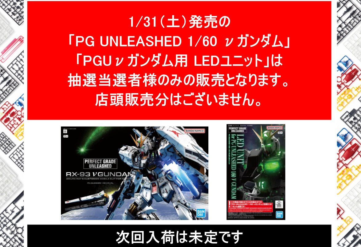 プラモLABO からのお知らせ 1/31発売 #PGU #νガンダム #ニューガンダム