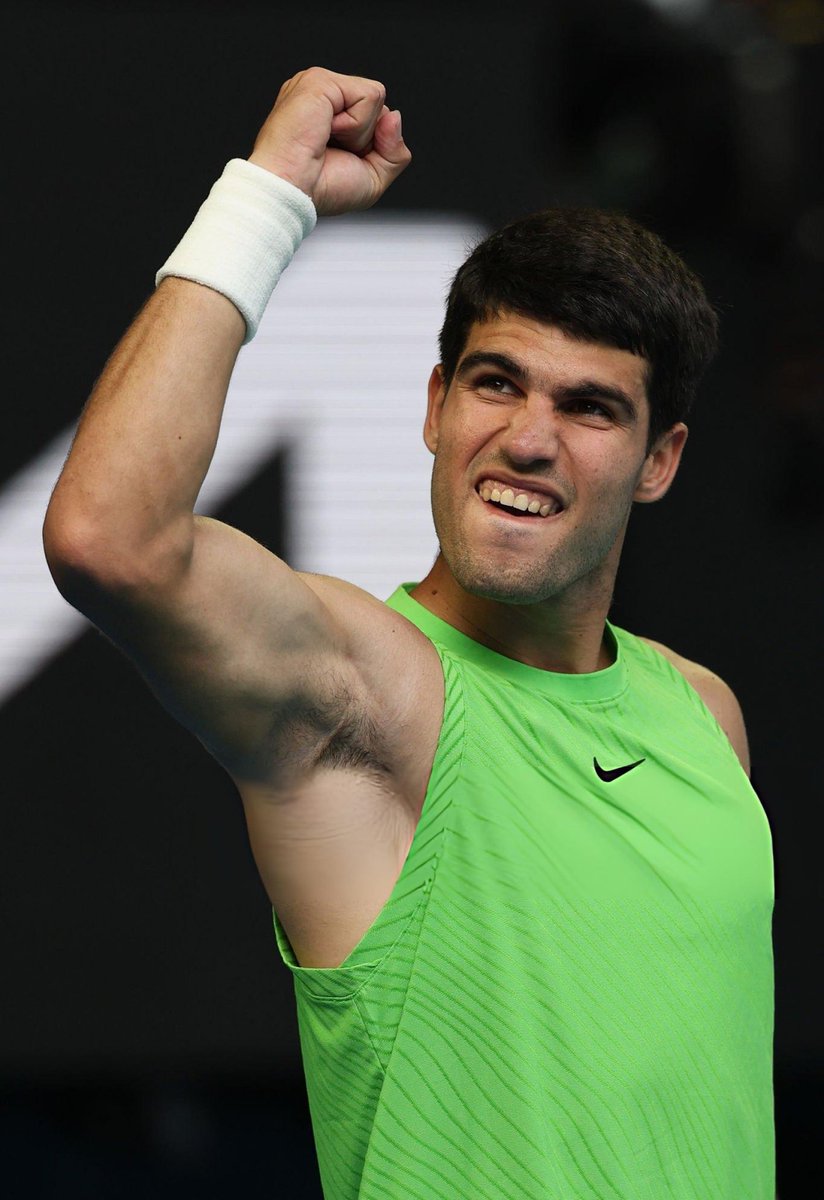 ¡CARLOS ALCARAZ ES FINALISTA DEL AUSTRALIAN OPEN!

🧠 CABEZA
♥️ CORAZÓN
🥚 COJONES

EL PUTO AMO.