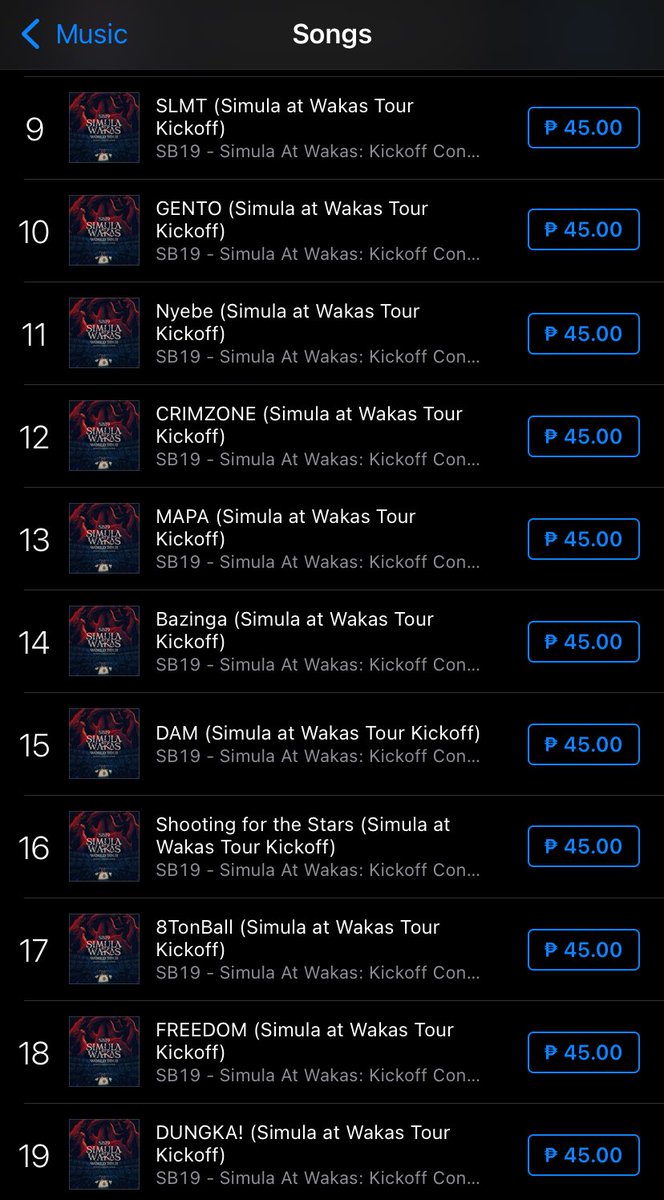 SARAP SA EYES ✨🥹

All 19 tracks dominating Itunes chart from Top 1 to 19 ahhhhhhhh Lezgoooo!!! 

Ang clingy, kelangan tabi tabi yan sila. 

SB19 SAW CONCERT ALBUM
<a href="/SB19Official/">SB19 Official</a> #SB19
#SaWKickoffConcertAlbum