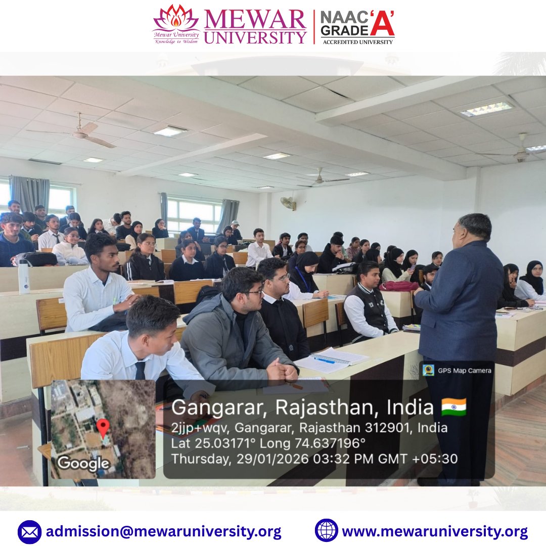 universitymewar's tweet photo. ⚖️ Inauguration of Value Added Course on “Basics of Legal Drafting”

The #FacultyOfLegalStudies, Mewar University successfully organized the inaugural ceremony of the #ValueAddedCourse (VAC) on “Basics of Legal Drafting” on 29 January 2026.

#MewarUniversity #LegalDrafting https://t.co/pSPaLSkQRS