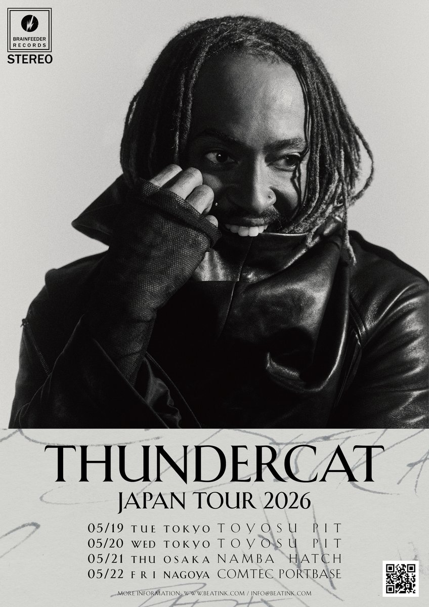 beatink_jp's tweet photo. THUNDERCAT JAPAN TOUR 2026⚡️

サンダーキャット、6年ぶりのアルバム『Distracted』を携えて来日ツアーが決定！
10:00よりイープラス最速先行スタート！(2/4(水)まで)
🎫https://t.co/iWu29sfxIa https://t.co/9wvp2LOQBU