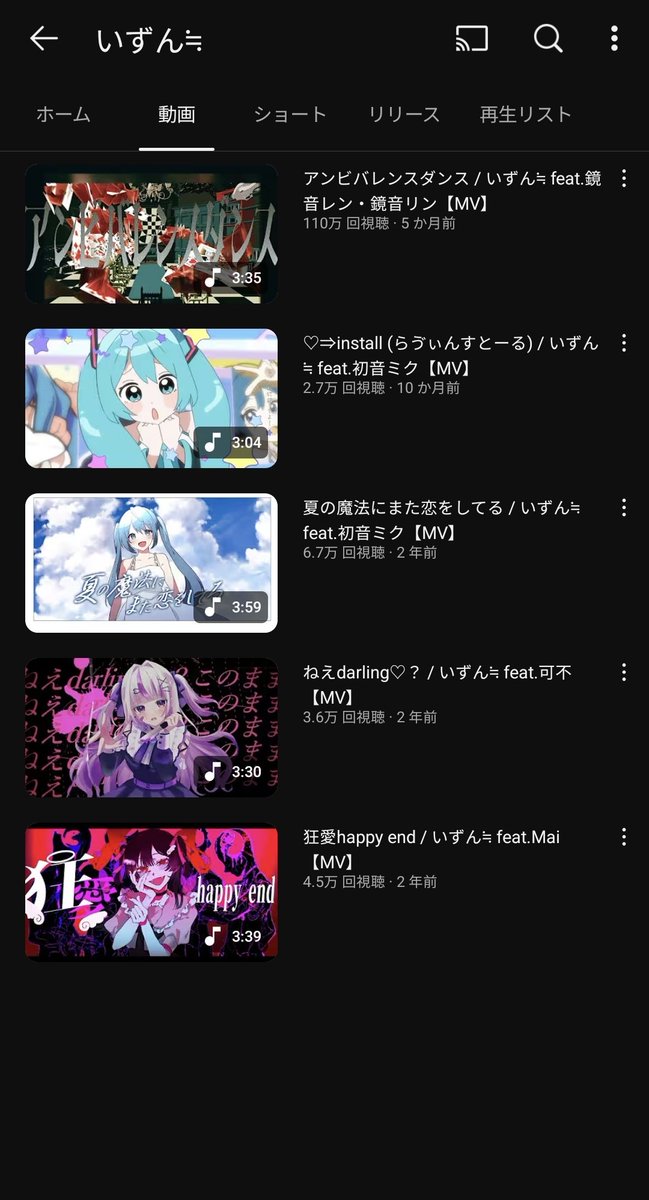 病み曲も、可愛い曲も大好き( '꒳' ) いずん≒さんの狂愛ハッピー