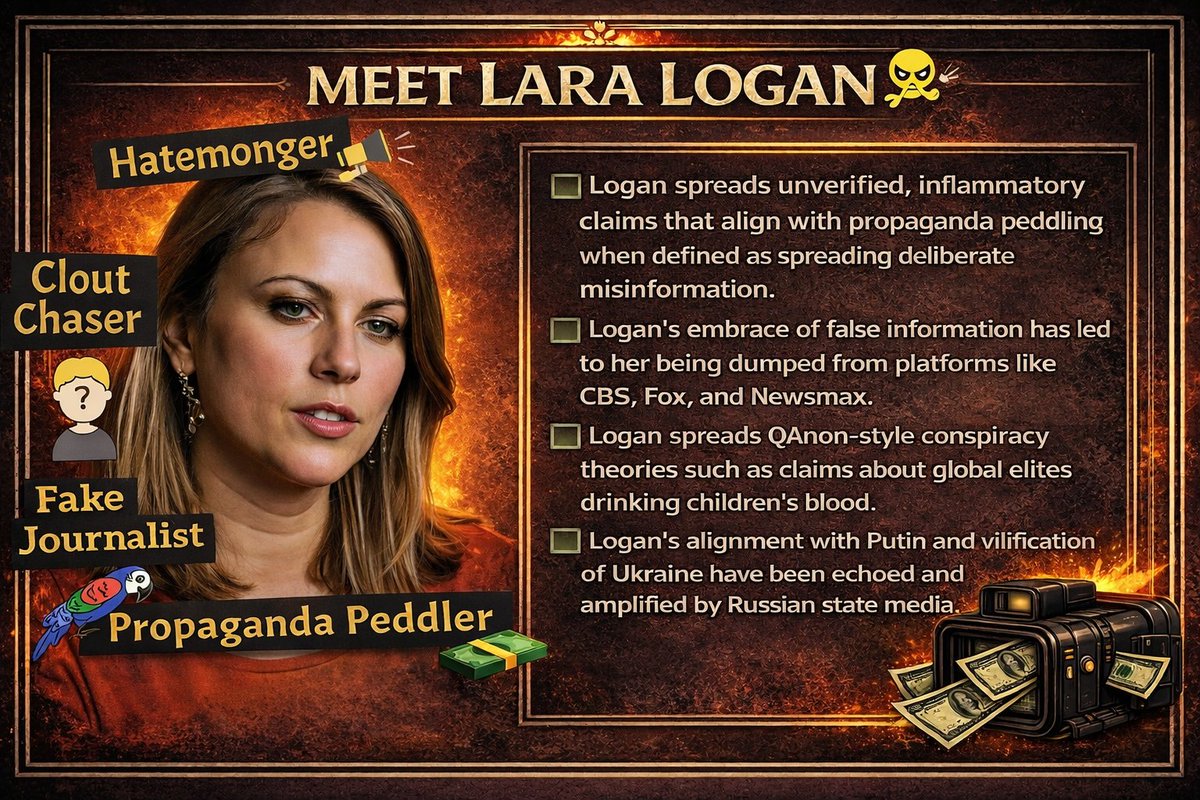 <a href="/laralogan/">Lara Logan</a> ✔️