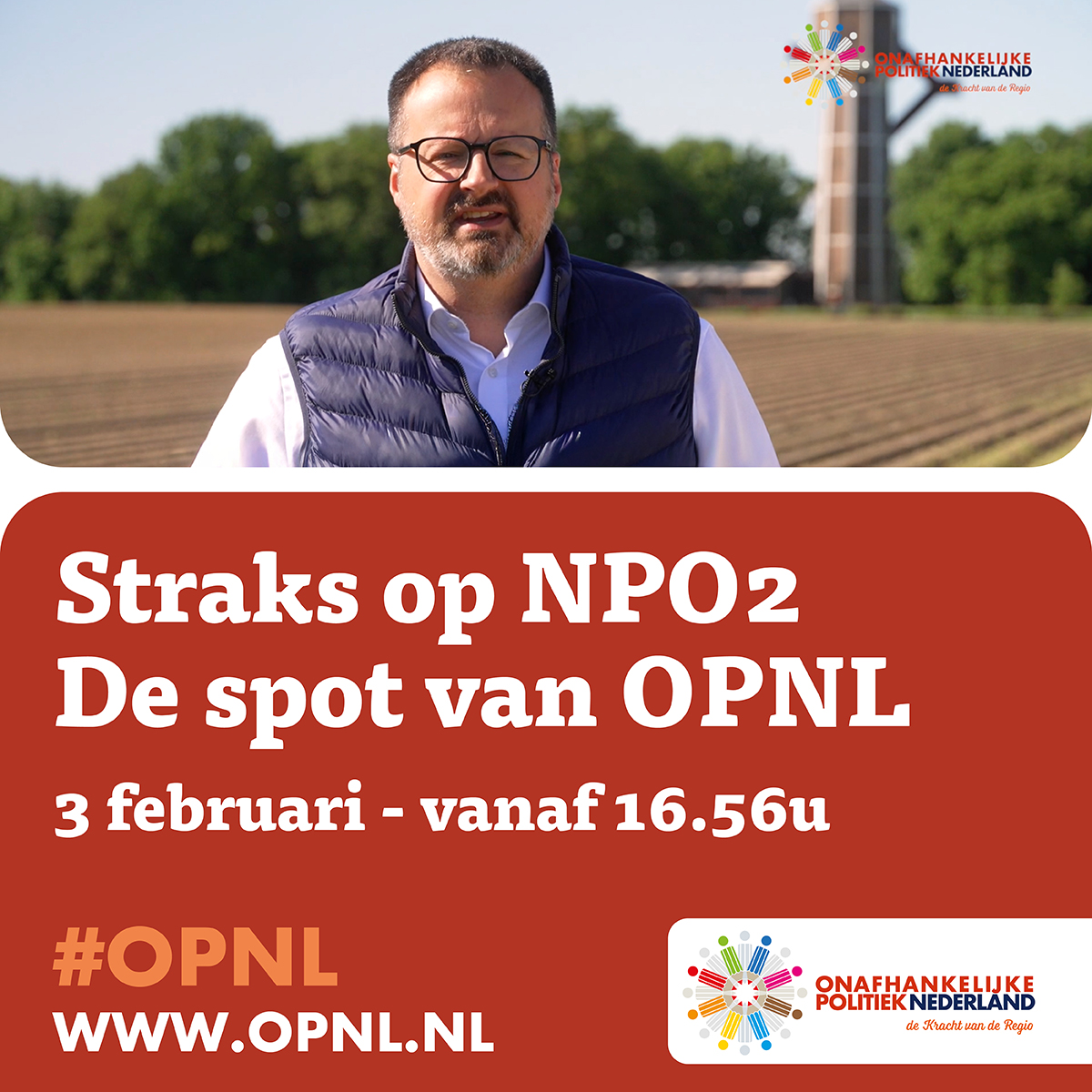 Straks op NPO2 vanaf 16.56 uur. De nieuwe spot van OPNL tijdens de zendtijd voor politieke partijen in aanloop naar de gemeenteraadsverkiezingen op 18 maart a.s. #opnl #stem #Lokaal