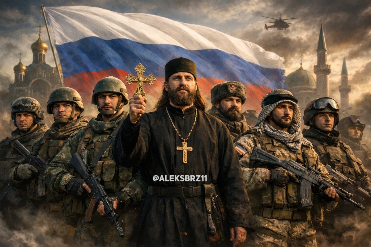 Christians and Muslims in Russia are fighting side by side against absolute evil in the world. May God protect our religious unity and our heroes.🇷🇺☦️☪️💪