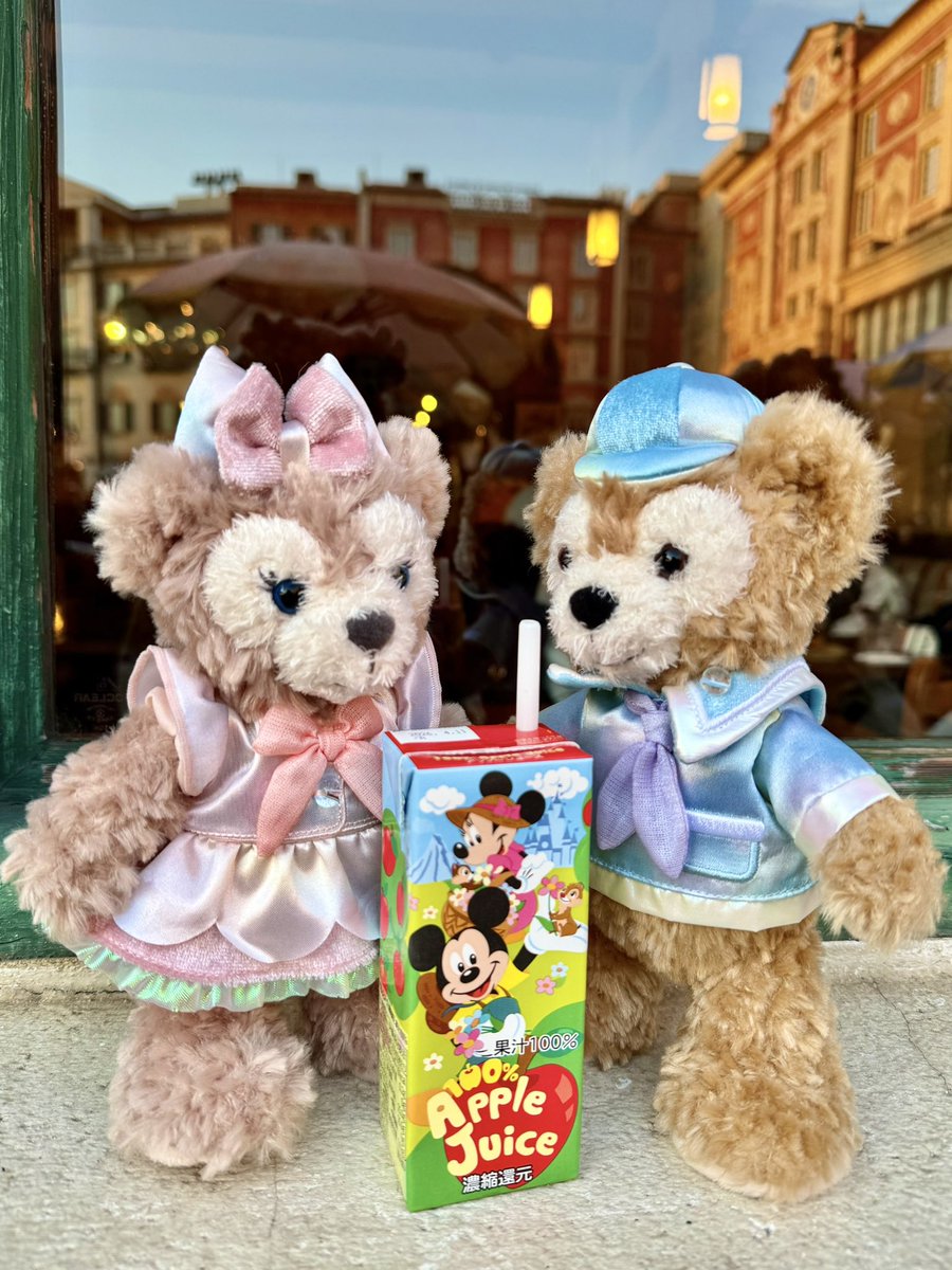 ちょっとひと休み🧃ˊ˗ #ダッフィー #シェリーメイ #ディズニーシー