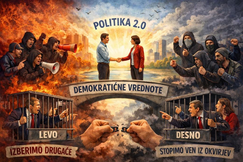 Sploh ne gre za toliko za levo - desno, ampak za demokratične vrednote, za odnos do ljudi in strank z drugačnimi pogledi. 

Izgleda, kot da sta pola ujetnika glasnih radikalcev in ekstremistov. Na levi celo veliko bolj.

Tudi za ljudi z leve strani spektra bi bilo dobro, da tam