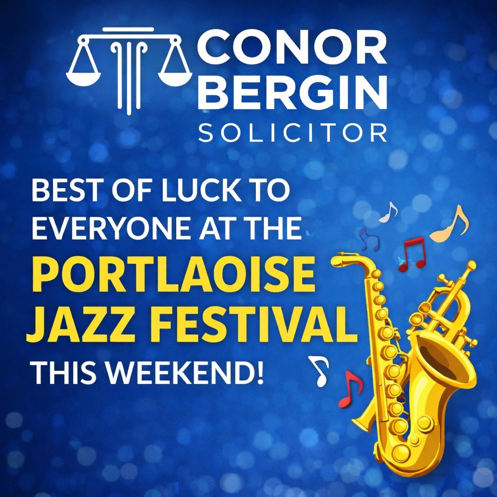 Wishing all the musicians, performers and organisers the very best of luck at the Portlaoise Jazz Festival this weekend. 🎷

Looking forward to a fantastic few days of music and atmosphere in the town. Enjoy every minute!