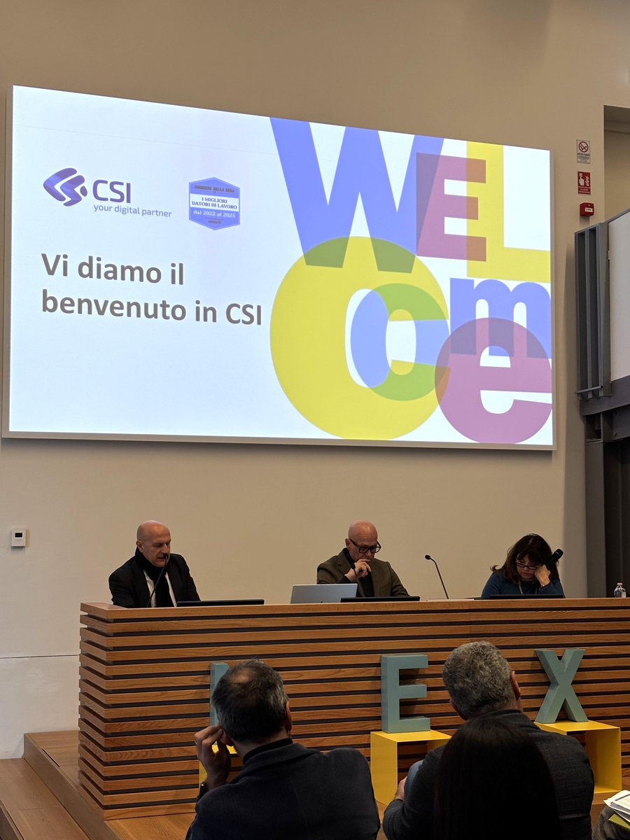 csipiemonte's tweet image. 🤝 Questa settimana il secondo incontro dei nuovi assunti del 2025 con il nostro Direttore Generale.
📈Il percorso di crescita continua: anche nel 2026 siamo alla ricerca di nuovi talenti.

#nuovoCSI #yourdigitalpartner