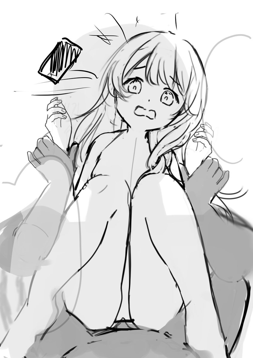 kndちゃんラフ(前回の続き) 