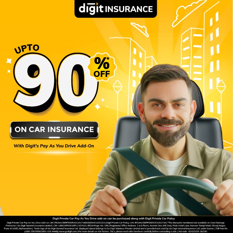 heydigit's tweet photo. Drive less, save more. With Digit’s Pay As You Drive, get up to 90% off today!