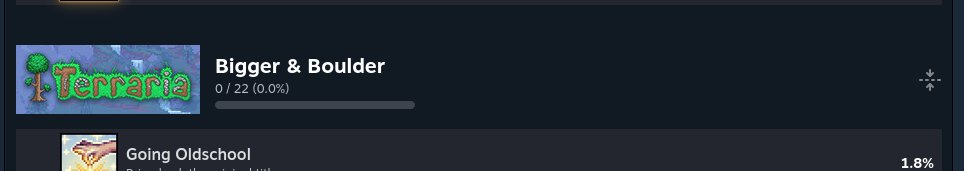 Dang. I forgot that with updates like these it also means new Steam achievements and losing 100% achievement status. Time to pick the game back up, I guess! 😅