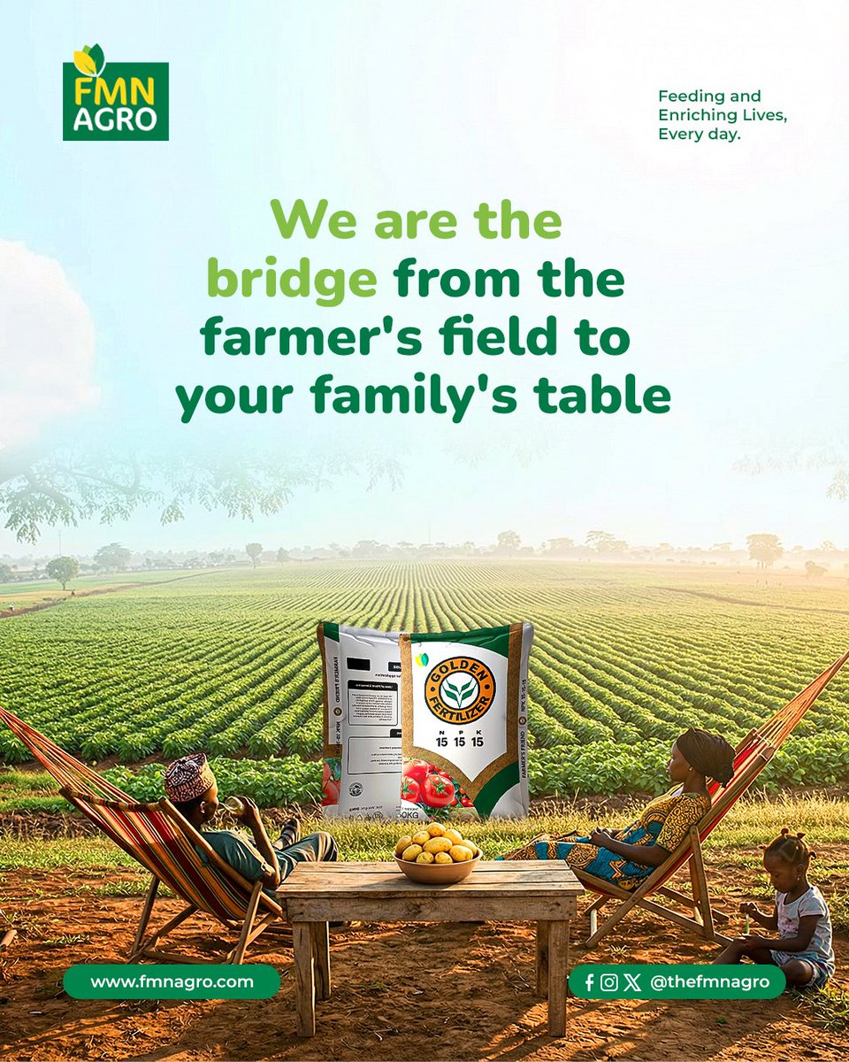 TheFMNAgro's tweet image. Our entire value chain exists to serve you. From providing the quality inputs you need to succeed to ensuring nourishing food products reach your family, our commitment is to the Nigerian farmer and consumer. We are here to serve. #FMNAgro #HereToServe #YourPartnerInGrowth
