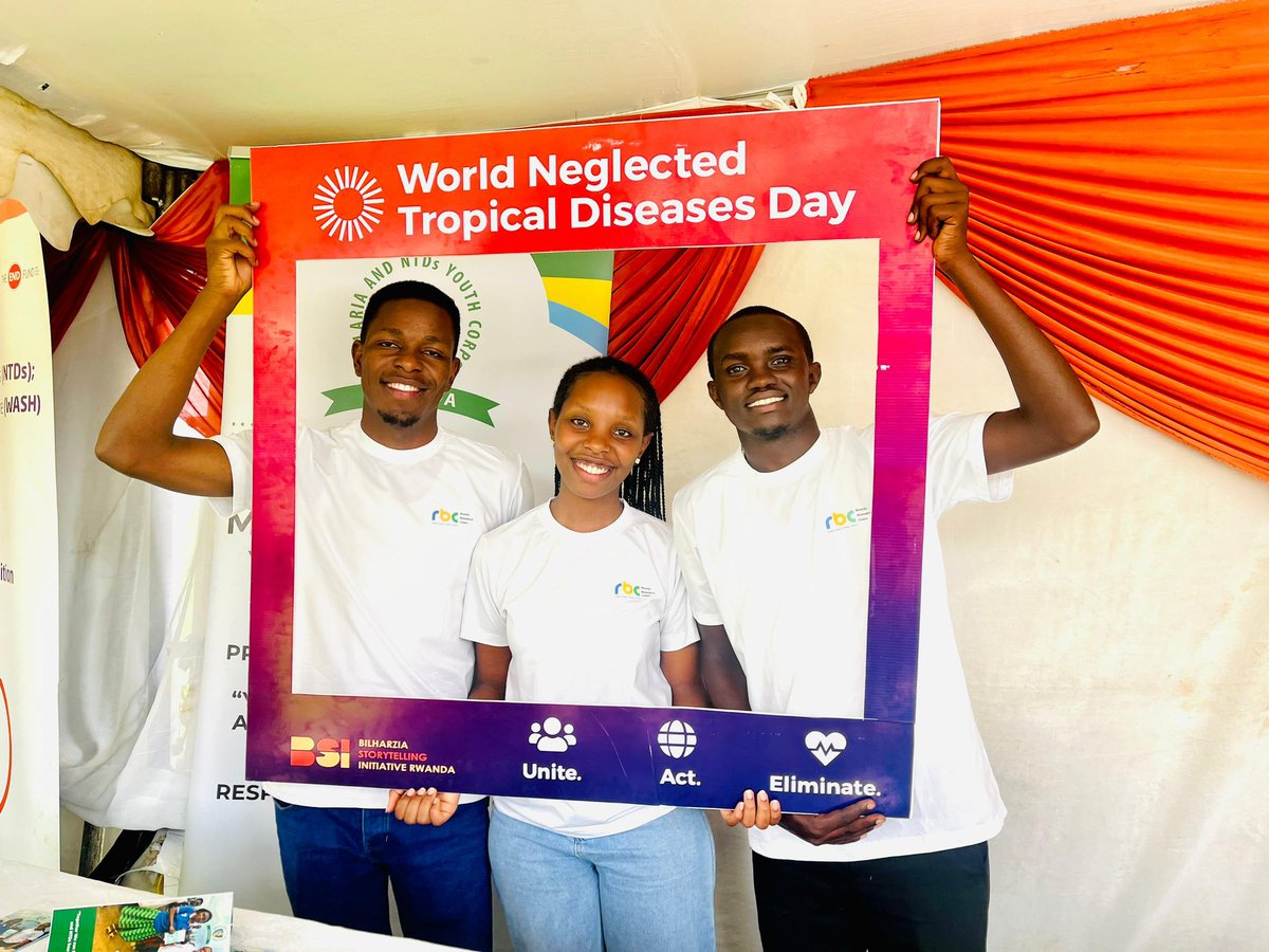 harerimana_tito's tweet photo. Happening Now in @RuhangoDistrict 

Today, Rwanda joins the global community in commemorating World Neglected Tropical Diseases (NTDs) and Leprosy Day.

Across the country, efforts to eliminate Neglected Tropical Diseases continue, with a strong focus on youth engagement as key drivers of change. Young people are playing a critical role in community awareness, behavior change, and the promotion of good sanitation and hygiene practices that are essential for preventing NTDs.

In Ruhango District, an event organized by @RBCRwanda in collaboration with @RwandaNGOForum, @WAGRwanda, also engaging @MalariaNTDcorps (under Rwanda NGO Forum) @Knooliet, in partnership with @ALMA_2030, has brought together community, youth, civil society, and WASH partners. The event is held under the theme:
“Unite in WASH Implementation in the Control and Elimination of Diseases Related to Poor Sanitation and Hygiene,”
translated as “Tujyanemo mu isuku n’isukura duhashye indwara ziterwa n’umwanda.”

Through this initiative community especially youth are empowered as advocates and community mobilizers, helping to raise awareness, promote hygiene and sanitation practices, and support Rwanda’s commitment to eliminating NTDs and improving public health for all.

#StopNTDs
#WorldNTDsDay
#EndNTDs
#NTDsInRwanda