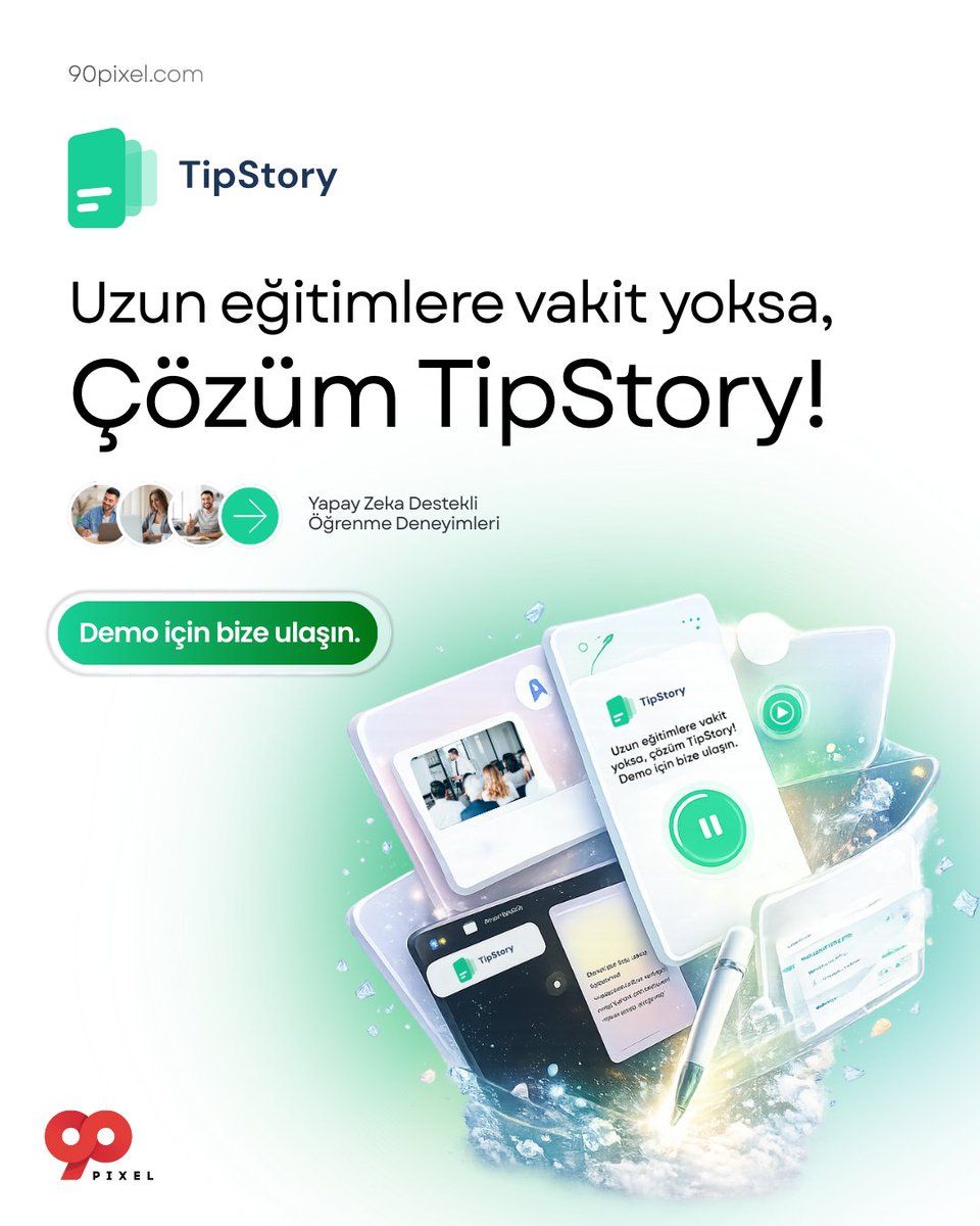🎯 Eğitimlerinizi hızlandırmak için yeni nesil bir çözüm arıyorsanız,
TipStory tam size göre!

✅ Dakikalar içinde eğitim hazırlayın.
✅ Tek tıkla paylaşın.
✅ Tamamlanma oranlarını artırın.

👉 Hemen demo talep edin!

#EğitimTeknolojileri #MikroÖğrenme #Tipstory #90Pixel