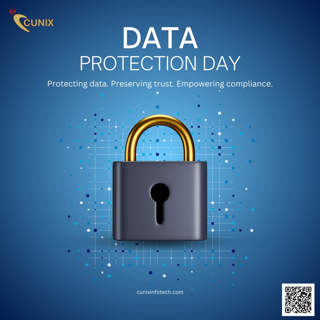 CUNIX_India's tweet photo. Locking in Trust, Unlocking Compliance
On this Data Protection Day, CUNIX reaffirms our mission:
Protecting data. Preserving trust. Empowering compliance.
Ready to secure tomorrow? Scan the QR or visit https://t.co/kRHrZRK74r
#DataProtectionDay #CyberSecurity #ISO27001 #CUNIX https://t.co/z2d6MYIlt0