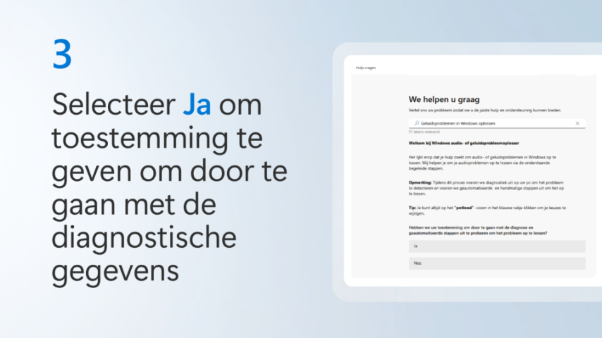 Audioproblemen? We zullen er niets over horen.

Begin hier met het oplossen van problemen:

msft.it/6015QH4wx