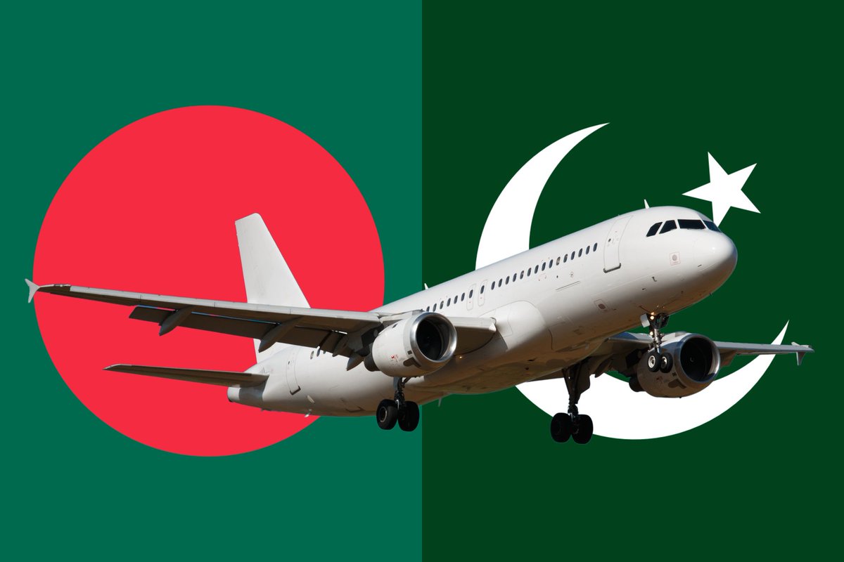 Aashiqqaa's tweet photo. After Bangladesh–Pakistan flights resumed, some in India called for closing airspace. But international aviation law doesn’t allow impulsive decisions. Many flights to India’s Northeast rely on Bangladeshi airspace. So, cooperation is the solution. 

#Bangladesh #India #Pakistan https://t.co/Wxsb9Tnsdc