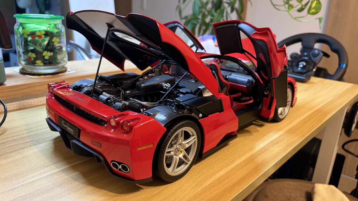 デアゴスティーニのエンツォ・フェラーリ完成しました。こうやって精密