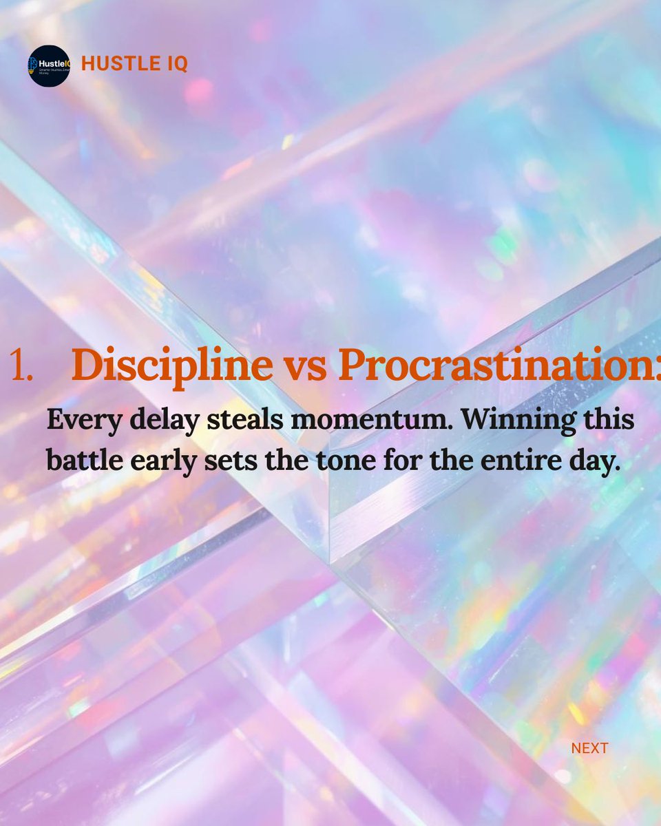 oluwa_damilola8's tweet image. Invest in yourself before expecting investors.
Follow @HustleIQ for hustle wisdom 💡💰
#HustleIQ #MorningBattle #InnerDiscipline #HustleMindset
