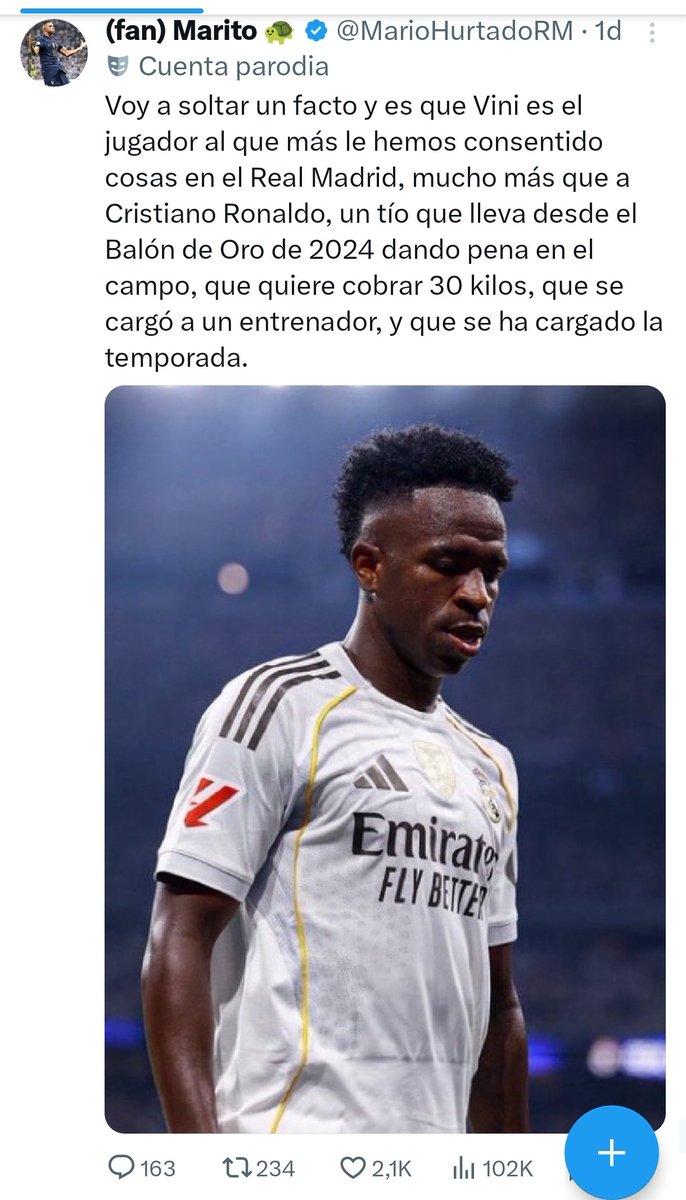 EydenRm's tweet photo. @MarioHurtadoRM El tío habla de factos y de consentimiento cuando al que más se le ha consentido es a Mbappe esperándole 7 años, dándoles las llaves del club donde por apostar por el no se ha fichado jugadores claves y necesarios en el medio campo y defensa pero habla de factos https://t.co/xGgPfjaSM0