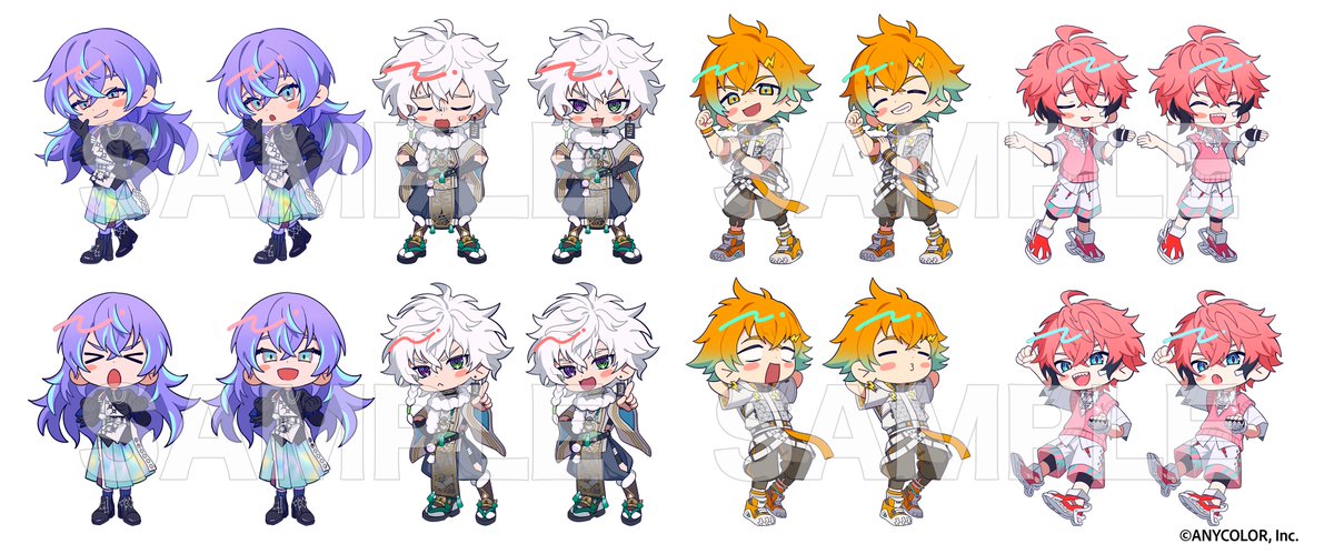 にじさんじ所属　叢雲カゲツさん、宇佐美リトさん、赤城ウェンさん、星導ショウさんの 
【歌ってみた】にっこり^^調査隊のテーマ/バイト組coverにてビジュアルを担当させていただきました🍔🍟
表情差分も沢山！よろしくお願いします〜！