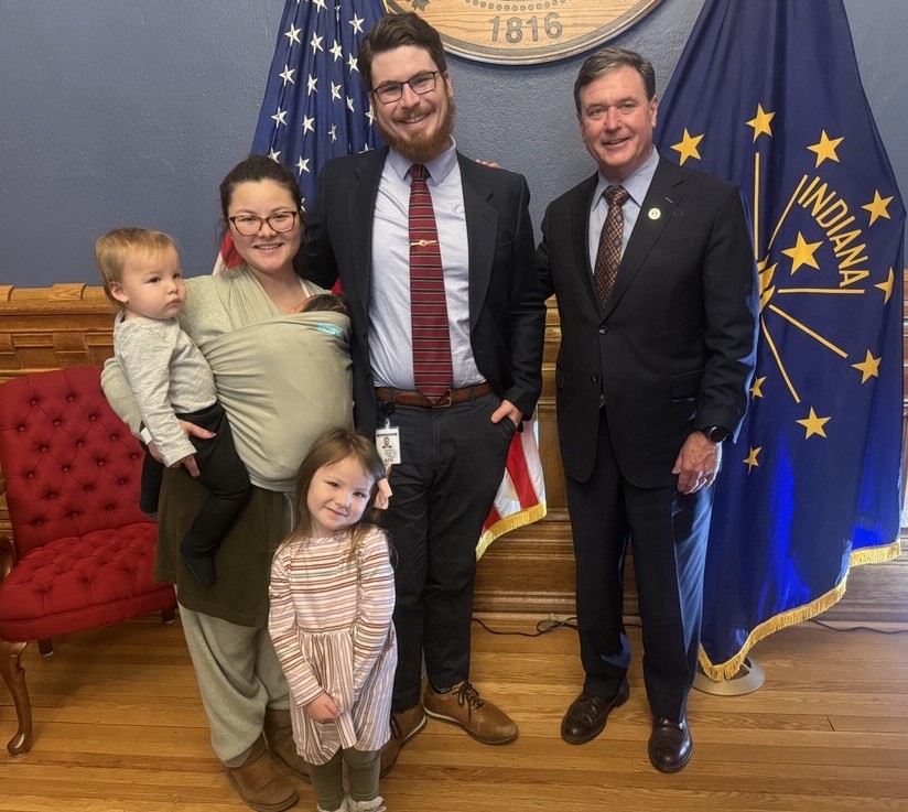 AGToddRokita's tweet image. Heartwarming moment to have the best little helper swear in our newest deputy attorney general yesterday. With David's family by his side, they proudly watched him pledge to serve Hoosiers with a servant's heart. Moments like these remind us why public service matters!