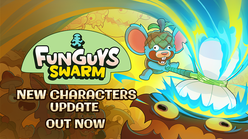 Funguys_Swarm's tweet photo. HEY, FUNGUYS!
Funguys Swarm “New Characters Update” is NOW LIVE!

Meet six new friends in the New Characters Update, along with new skills, skill & passive rarities, Shrines, and new mechanics like Armor and Luck.

And yes… more fire curses are coming 🔥

🔗 Read the dev blog: https://t.co/U7EpqKfFRD