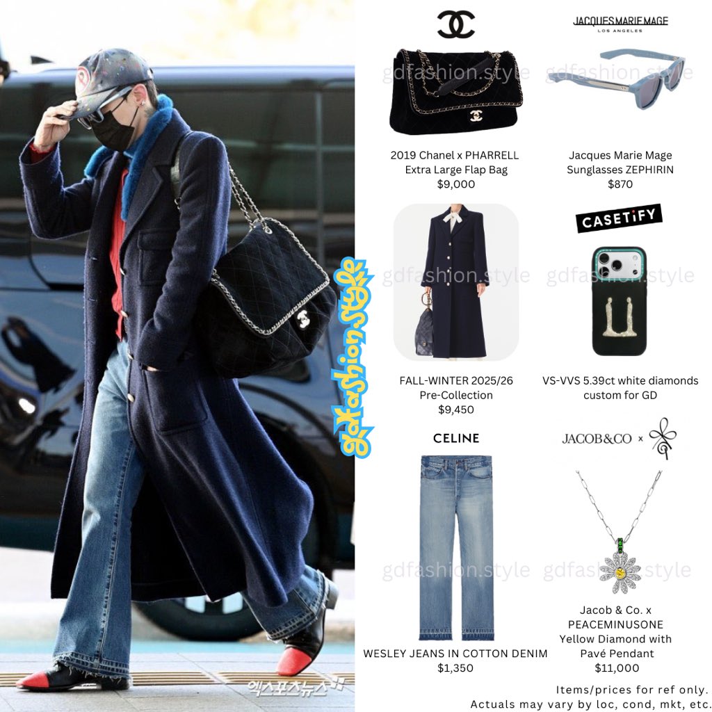 GdFashionStyle's tweet photo. 260130- @xxxibgdrgn at ICN airport
©️LOGO
#chanel #Celine #jacobandco #jacquesmariemage #casetify
#gdragon #gd #gdfashion #gdstyle #權志龍 #지드래곤 #권지용 #übermensch #gdragon2025 #gd3rdalbum https://t.co/NYpzbr3azx