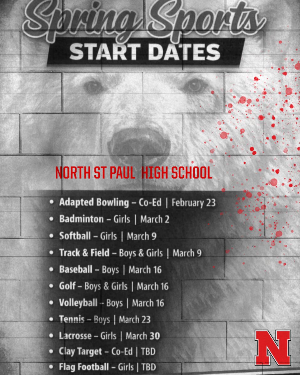 North St. Paul High School Activities Department tweet media
