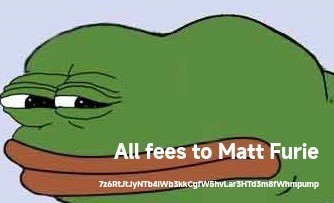 <a href="/Matt_Furie/">𝓜𝓪𝓽𝓽 𝓕𝓾𝓻𝓲𝓮</a> I will be doing my $pepe dance everyday when I gather 1m in fees for you on <a href="/Pumpfun/">Pump.fun</a>