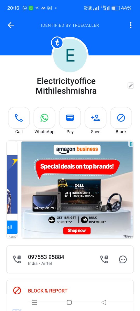 riteshkrphysio's tweet photo. Dear @SEVA_SBPDCL  Team, We are getting a Froud Call regarding meter Updated .. From below number screen shot attached.  How they get the Details of new connections. https://t.co/y20sby3Lff