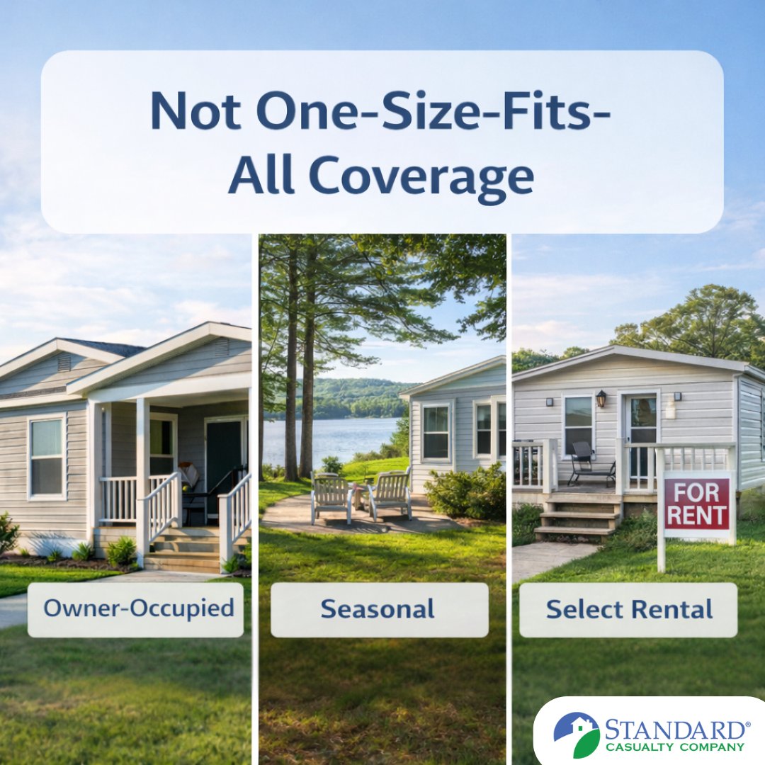 StandardCas's tweet image. Your manufactured home doesn’t always fit one box. Coverage may be available for owner-occupied, seasonal &amp;amp; select rental homes. Ask your agent what qualifies.

stdins.com/sia-insurance-…

#ManufacturedHomeInsurance #standardcasualty #MobileHomeInsurance