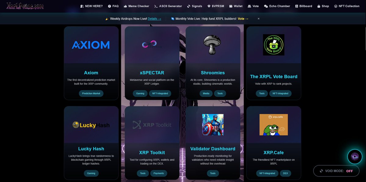 Is it really possible!? 
To find every project in one place for the XRPL!?

Well we're doing are best to make that happen!
Your #1 resource for everything XRPL
xrplpulse.com

$VPRSM #XRPLedger #XRPCommunity