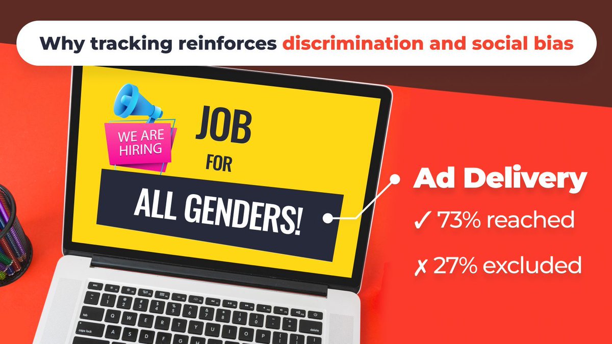 MurenaCom's tweet photo. 💡Tracking reinforces discrimination and social bias.

Two people. Same search. Completely different results.

Prices, articles, job offers - all shaped by tracking.

Hyper-personalization isn’t neutral. It can exclude people without them ever noticing.

👉https://t.co/Cav0oyvd4a https://t.co/Dxh8Tb2l3R