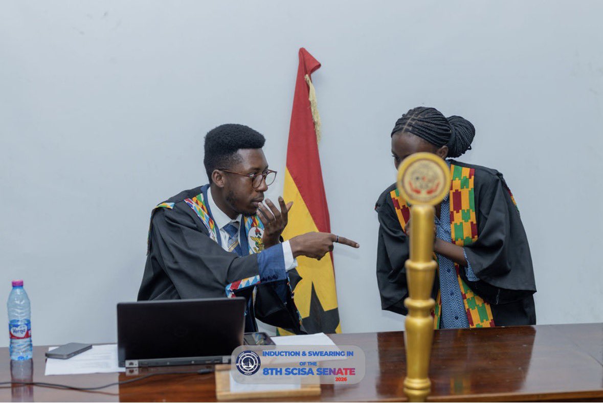 thescisaknust's tweet photo. A complete process, a new beginning. The 8th Senate sworn in, Oath of Allegiance taken respected members of the senate , and Deputy Speaker elected.

#ThisIsSCISA    #KNUST https://t.co/LL0AXynoG0