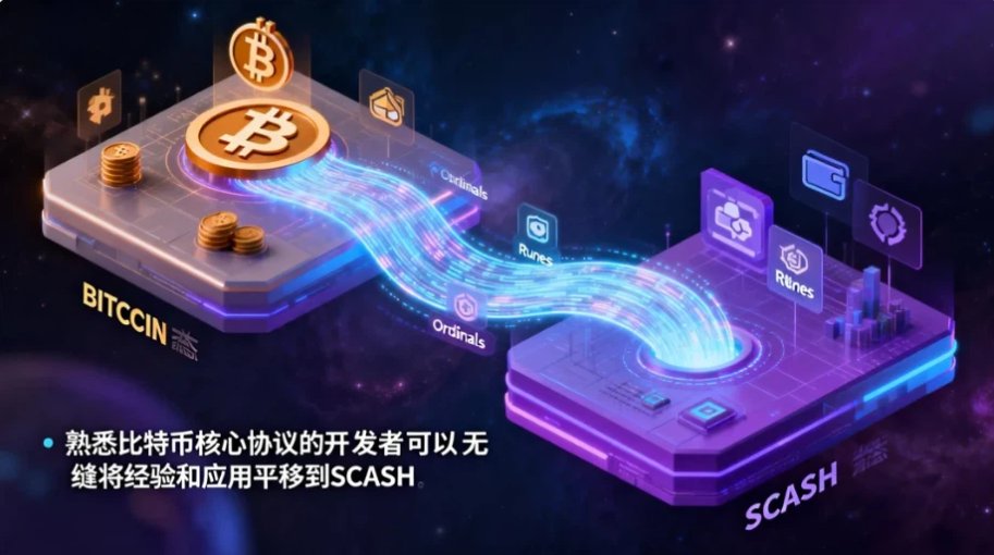 BTC_SCASH's tweet image. #SCASH ：很多熟悉比特币核心协议（Bitcoin Core）的开发者能非常顺畅地把他们的经验和应用“平移”到 SCASH 上来。SCASH与比特币的共识规则、区块结构、交易格式、Taproot 等高级特性，甚至很多工具、库、钱包适配起来成本都很低。换成 RandomX PoW…