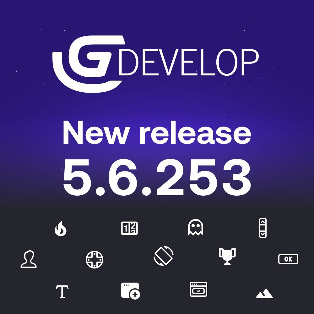 GDevelopApp's tweet image. 📢 GDevelop 5.6.253 is out!

🆕Discover new object types
🎨Ready-to-use pixel-art fonts for Bitmap Text
🤖Undo AI Agent changes anytime
⚙️Interface QoL improvements

🔗Full release notes: github.com/4ian/GDevelop/…

#GDevelop, the free, open-source 2D &amp;amp; 3D game engine
