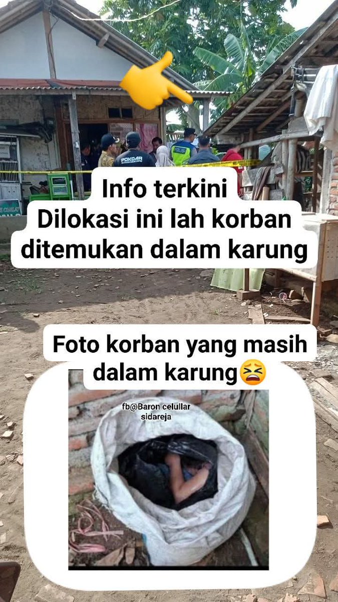 Ikut teriris  mendengar anak sekecil itu dibunuh  dan diikat dimasukin karung😭😭

hilang dari kemarin,pagi ini ditemukan surga untukmu gadis kecil😭🤲