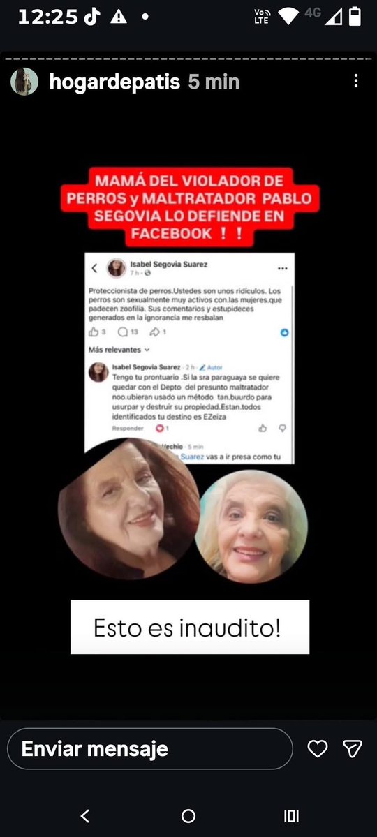 Está es la madre del psicópata que violó , maltrato ,ultrajo al cachorrito,encima lo defiende, ganas de vomitar me dan!!