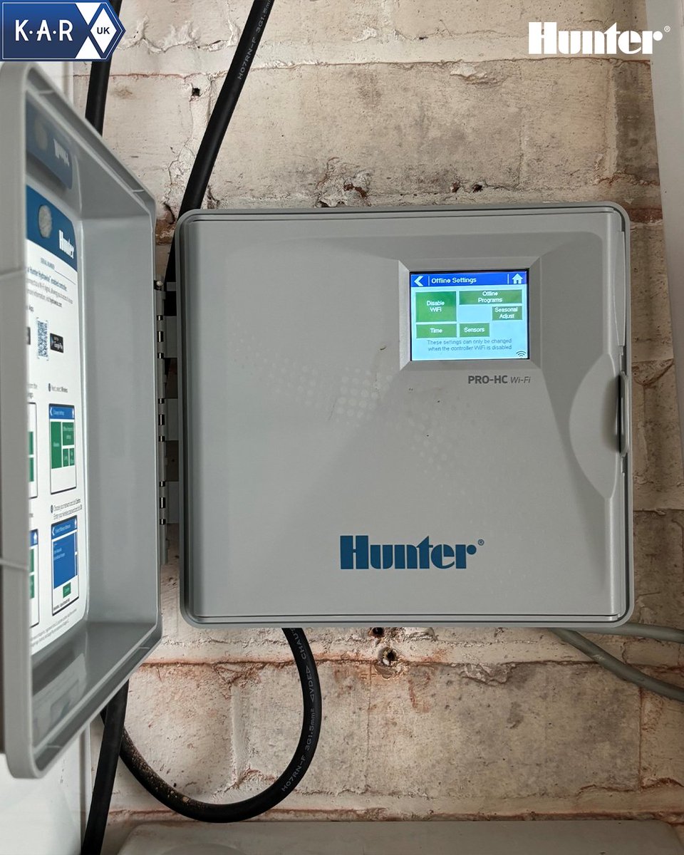 KARUK_LTD's tweet photo. Smarter Irrigation at your Fingertips ☝️

We fitted a @Hunter_Ind_Golf HCC controller at Cheshire Garden, bringing simple, reliable control to their Hunter sprinklers all at the touch of a button.

Get in touch with us to help transform your irrigation:  https://t.co/DlhgiCev4B https://t.co/PN5F6el7Nd
