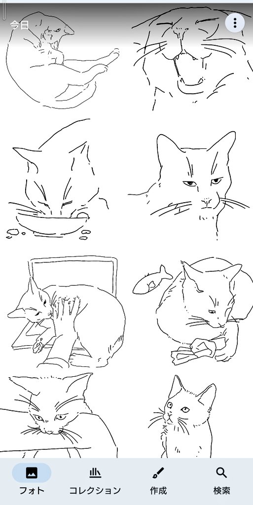 今日急ピッチで描いた猫達