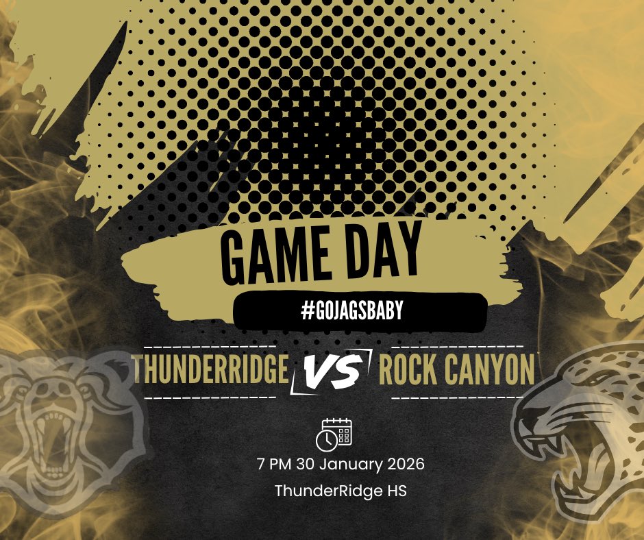Canyon_Hoops's tweet photo. 🚨Gameday 🚨

@RockCanyonAD @RockCanyonHS  @Bball_CO 

#gojagsbaby 

⏰7:00
⚔️ThunderRidge  
📍 ThunderRidge HS 
📅1/30/26
💻YouTube/rcjagsbasketball
🐦@Canyon_Hoops 
📷 canyon_hoops https://t.co/OW8F1xDWSU
