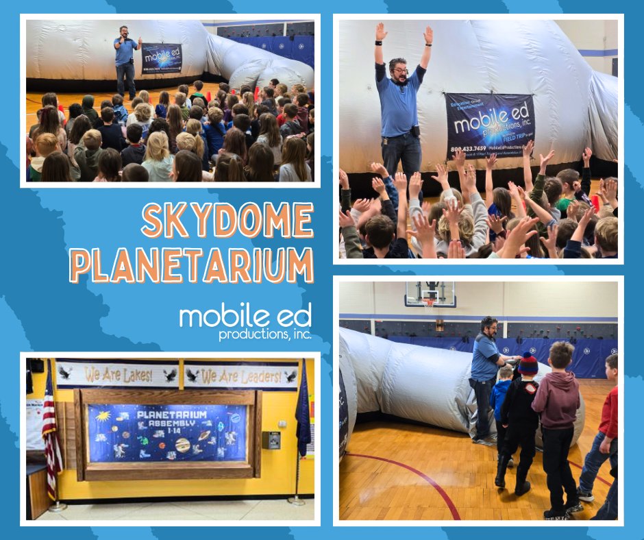 MobileEdProd's tweet image. Thanks for having us, Lakes Elementary School! We loved bringing the SkyDome to your students. 

Follow the link to learn how to bring the SkyDome to your school today: mobileedproductions.com/sky-dome-porta… #MobileEd #MobileEdMagic #schoolassembly #schoolprogram #planetarium
