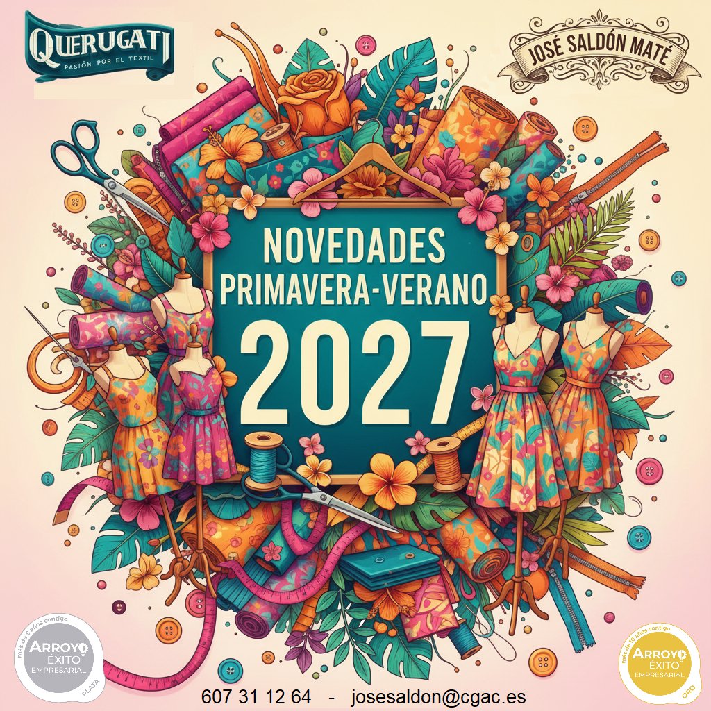 querugati's tweet image. Próximamente Novedades Primavera-Verano🌺🌞  2027 en tejidos, telas y complementos de las firmas que represento.

Empieza la cuenta atrás para verlas !!!

@querugati
@JoseSaldon 

Más información y contacto por mail 📧  y teléfono 📱

#tejidos #novedades #moda #primavera #verano