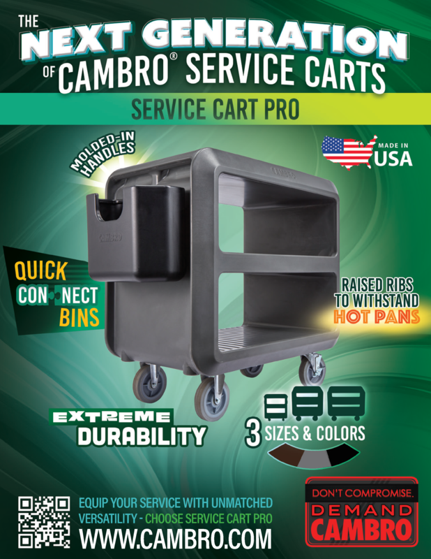 PROQUIP's tweet photo. Upgrade your service with the Next Generation CAMBRO service carts distributed by Pro-Quip! Experience extreme durability, versatility, and quick connect bins for efficiency. Contact your Pro-Quip rep to learn more➡️https://t.co/G9Ds96bkS8
#ProQuipFoodservice #CAMBRO https://t.co/XMKHaE9aRJ