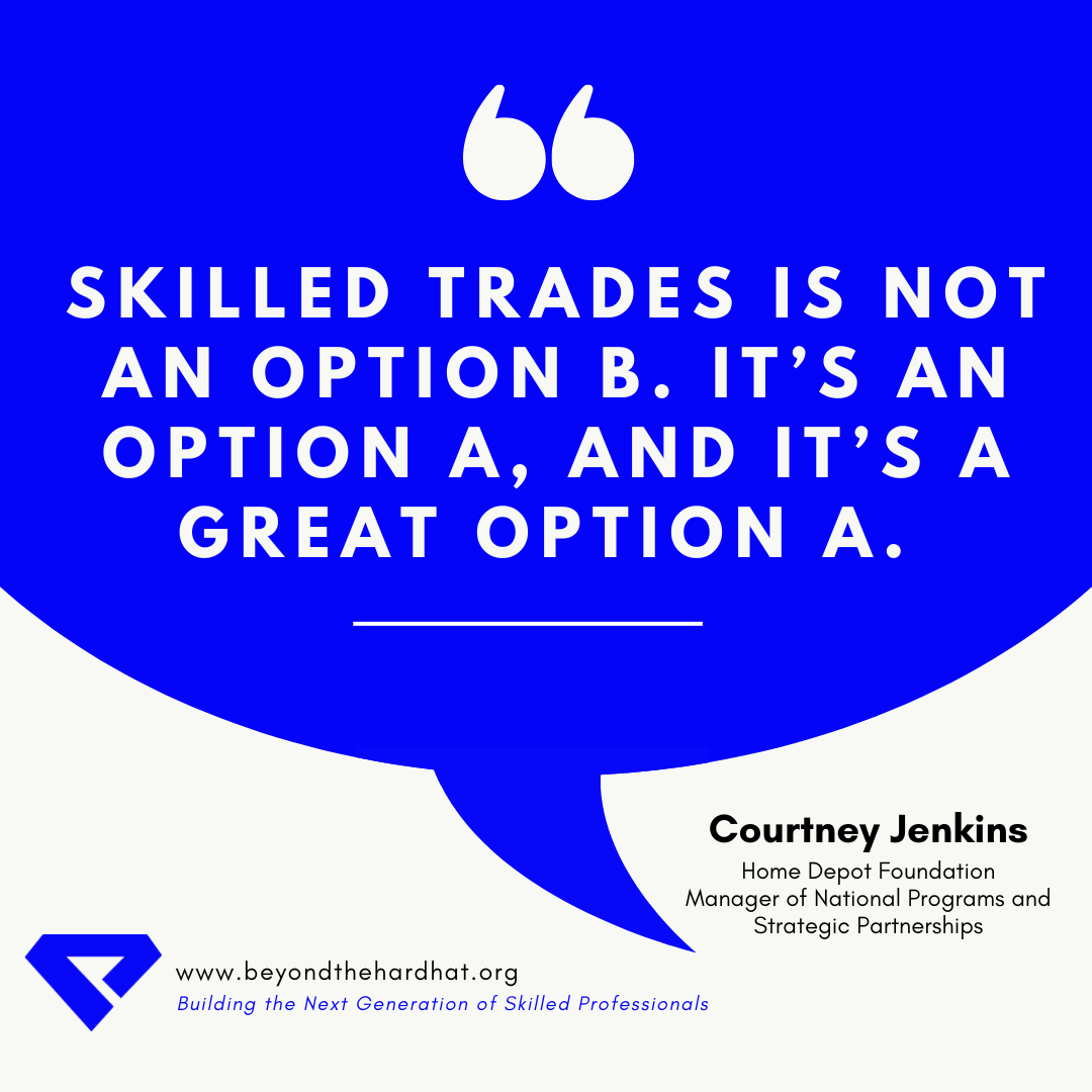 BeyondHardHat's tweet photo. Check out Courtney Jenkins discuss how to start a career in the trades, and what’s next for the trades industry. https://t.co/n2aHSeaMfB #Skilledtrades are not the "plan Bs" to a traditional four-year college path. The world does not build itself - tap in! #beyondthehardhat https://t.co/RTJSz8Wcb9